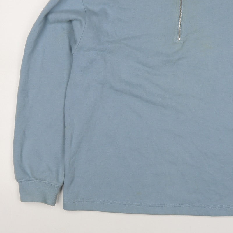 Topman Men’s Blue L Quarter Zip High Neck Sweatshirt
