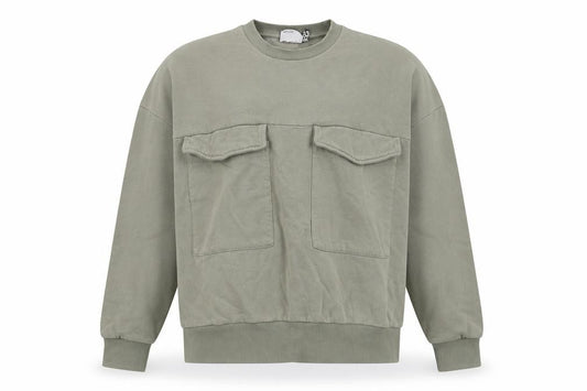 ASOS DESIGN Men’s Grey L Oversized Crew Neck Pocket Sweatshirt