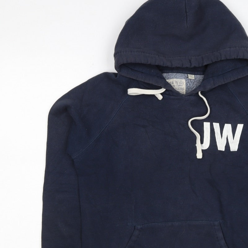 Jack Wills Women’s Blue S Pullover Hoodie Hockey Graphic