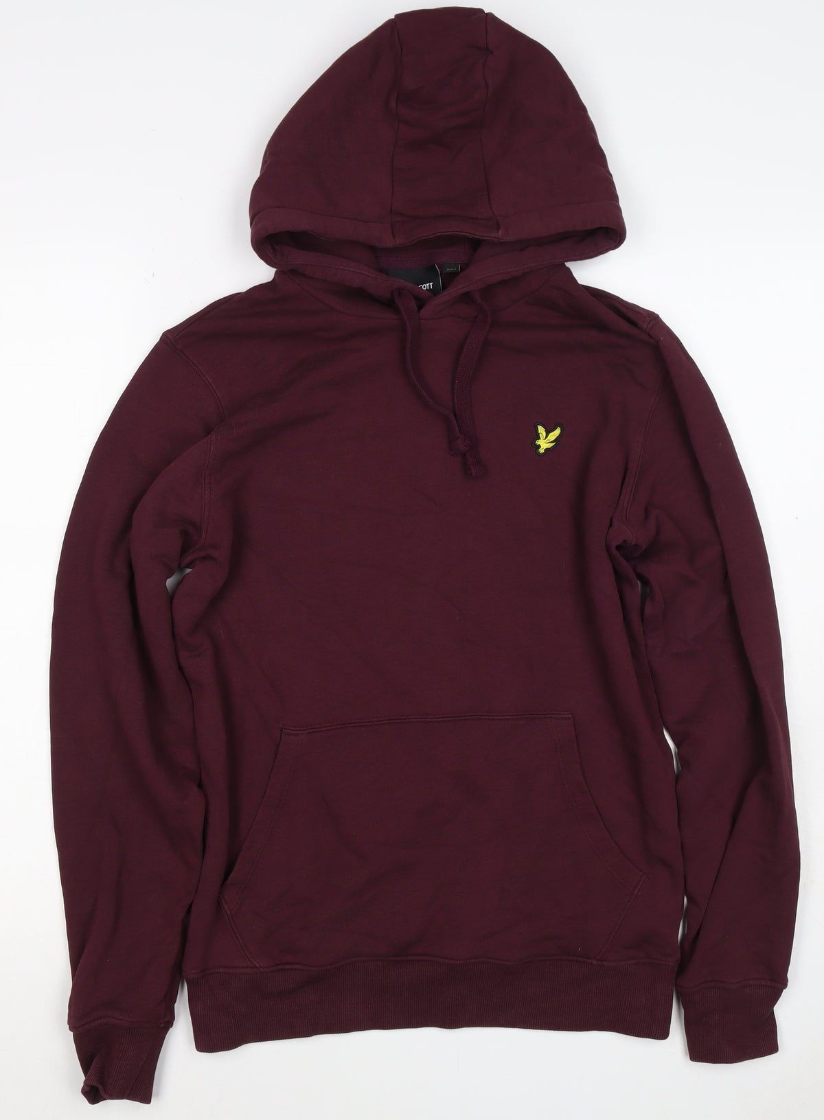Lyle & Scott Men’s Purple XS Pullover Hoodie Logo Pocket