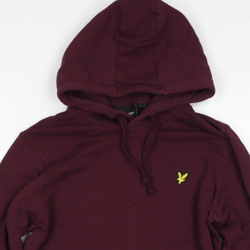 Lyle & Scott Men’s Purple XS Pullover Hoodie Logo Pocket