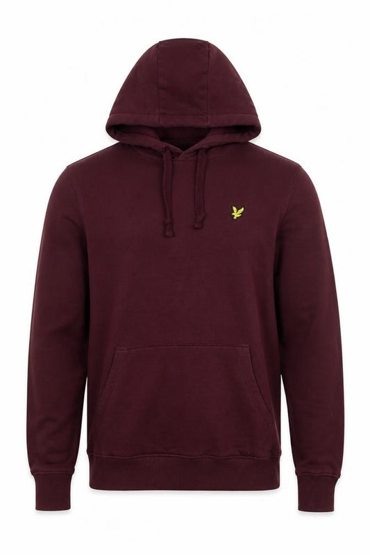 Lyle & Scott Men’s Purple XS Pullover Hoodie Logo Pocket