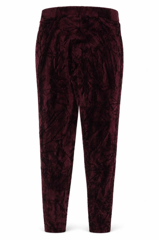 F&F Women’s Red Velvet Leggings UK 12 Skinny Stretch Party Trousers