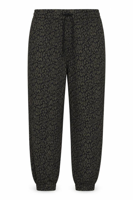 Marks & Spencer Women Green UK 8 Long Tapered Animal Print Joggers