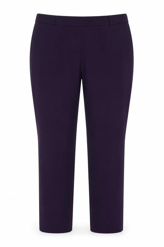 Roman Women’s Purple Size 14 Tailored Straight Dress Trousers