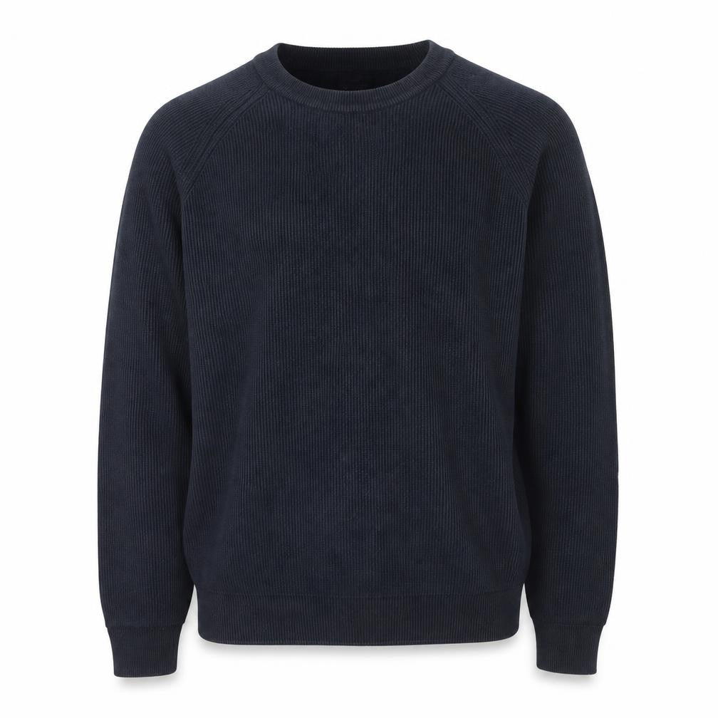 Next Men’s Black XL Rib Knit Crew Neck Cotton Pullover Jumper