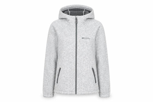 Mountain Warehouse Women’s Grey Fleece Hooded Jacket UK 12 Full Zip