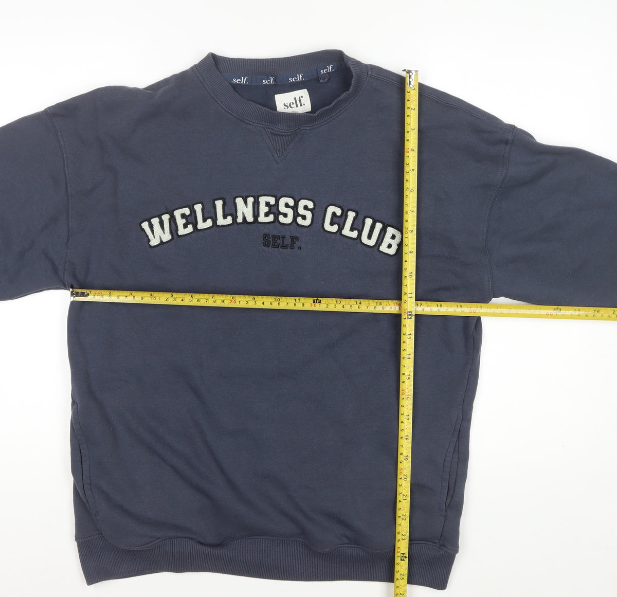 Self Women’s Blue UK 6 Wellness Club Crew Neck Pullover Sweatshirt