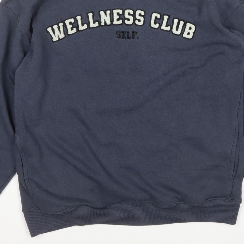 Self Women’s Blue UK 6 Wellness Club Crew Neck Pullover Sweatshirt