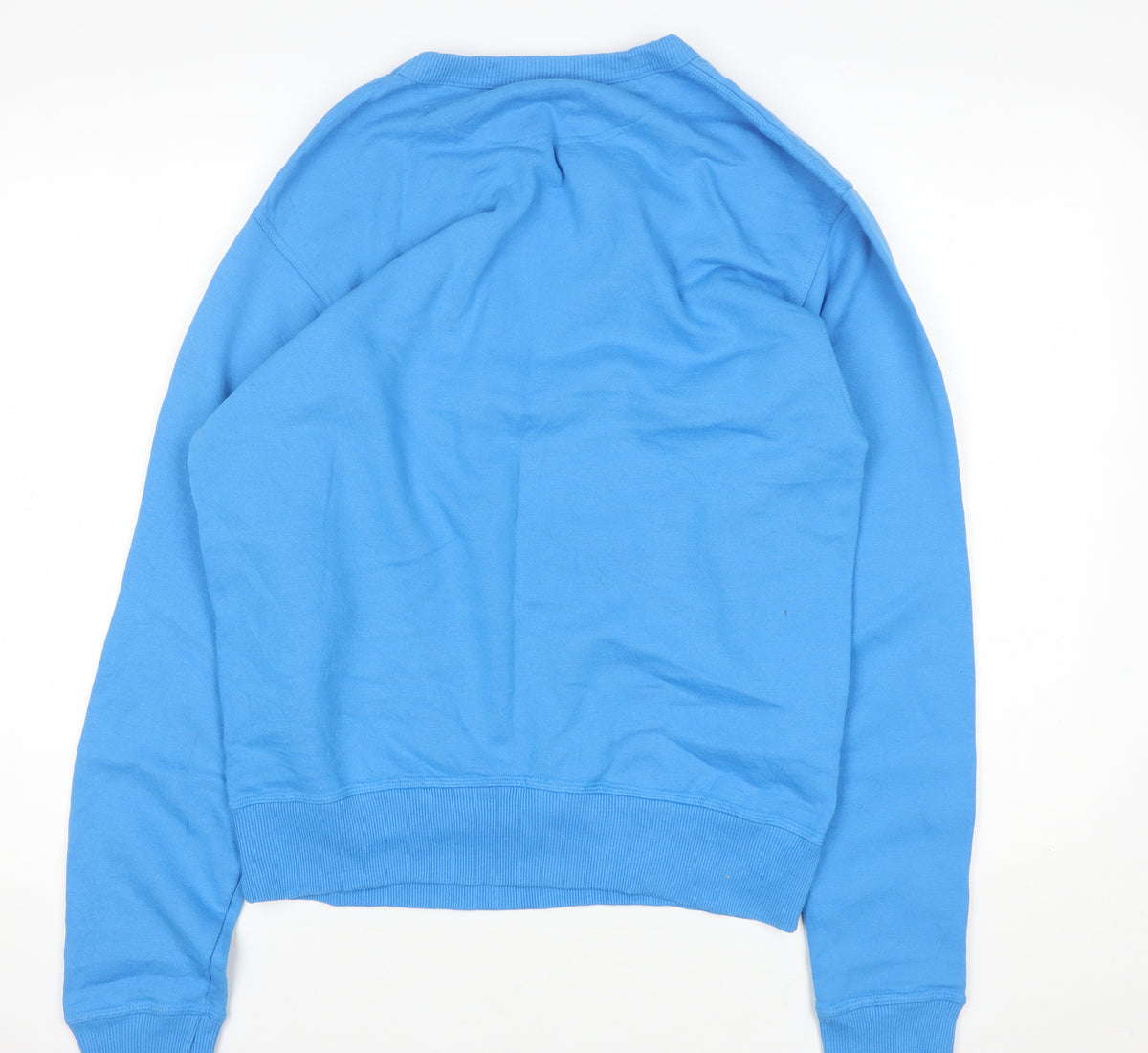 Champion Men’s Blue S Logo Graphic Crew Neck Pocket Sweatshirt