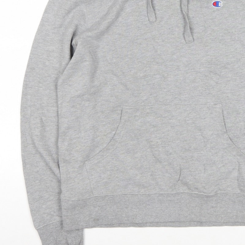 Champion Men's Grey M Pullover Hoodie Logo Kangaroo Pocket