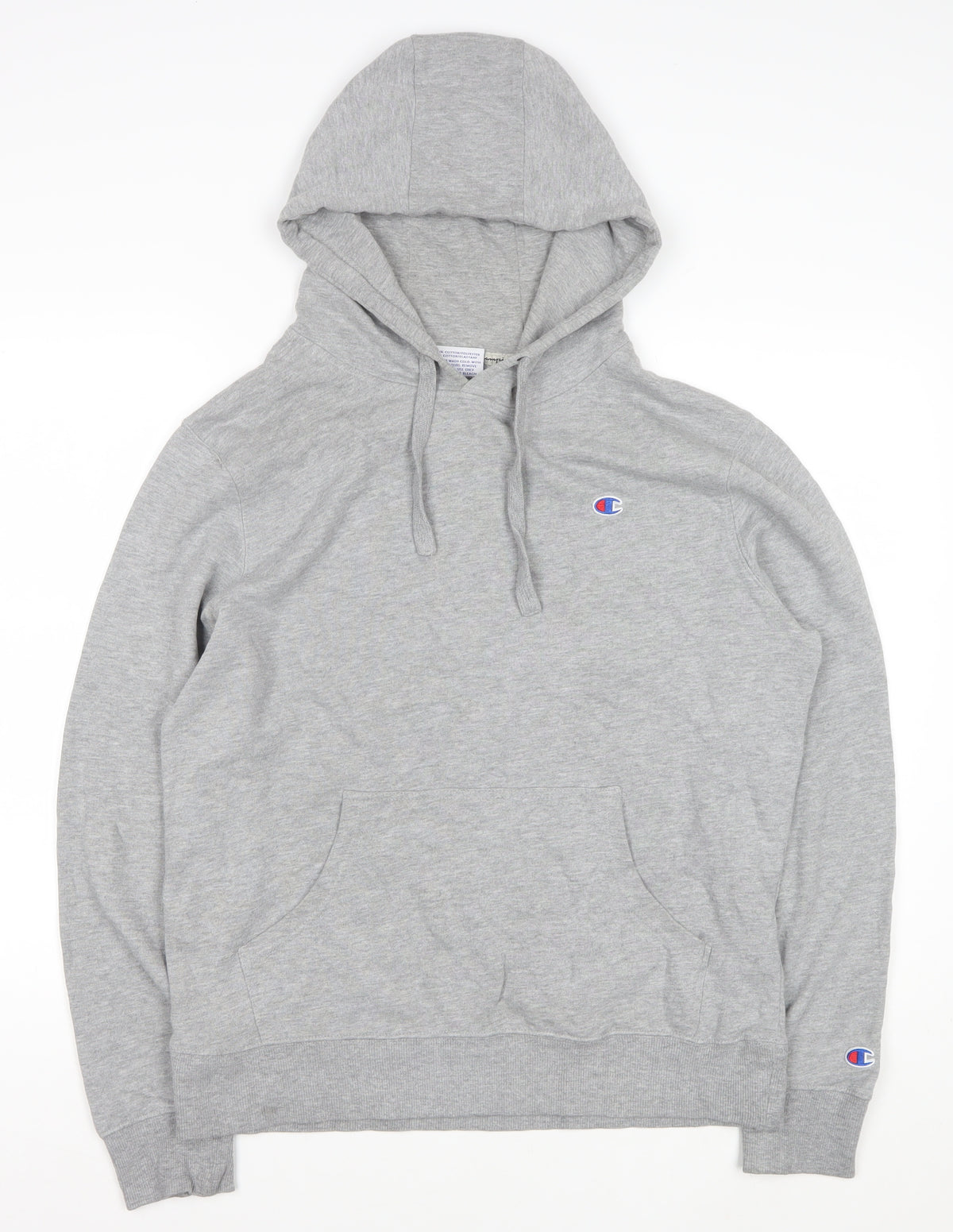 Champion Men's Grey M Pullover Hoodie Logo Kangaroo Pocket