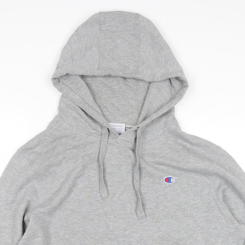 Champion Men's Grey M Pullover Hoodie Logo Kangaroo Pocket
