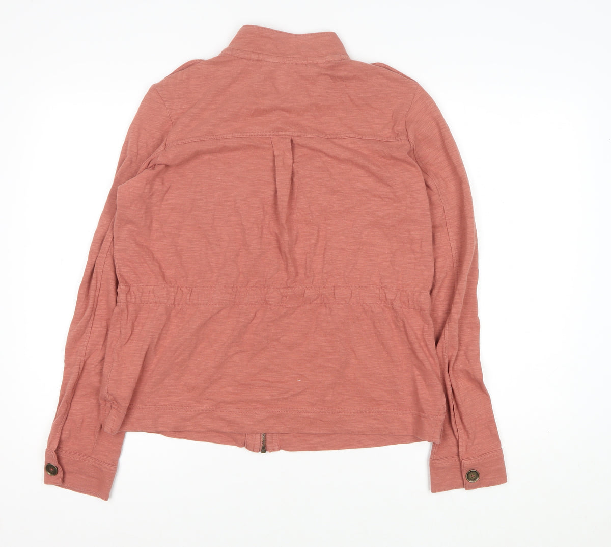 Next Women's Pink UK 12 Military Jacket Cotton Drawstring Pockets