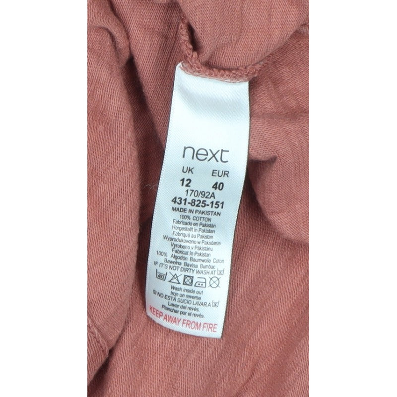Next Women's Pink UK 12 Military Jacket Cotton Drawstring Pockets