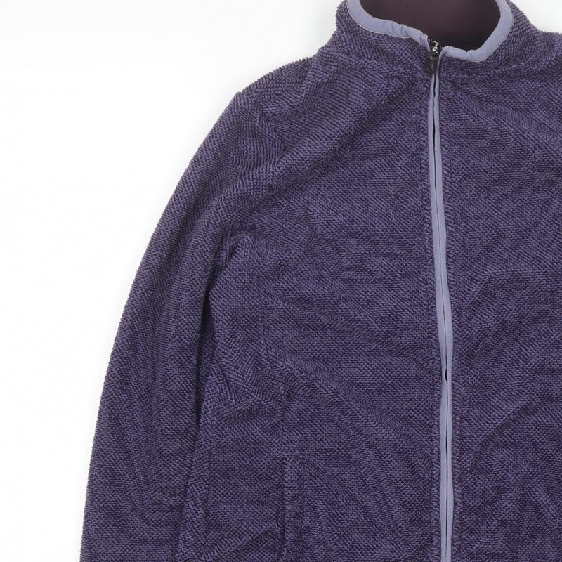 Weird Fish Women’s Purple Fleece Full Zip Jacket Size 10
