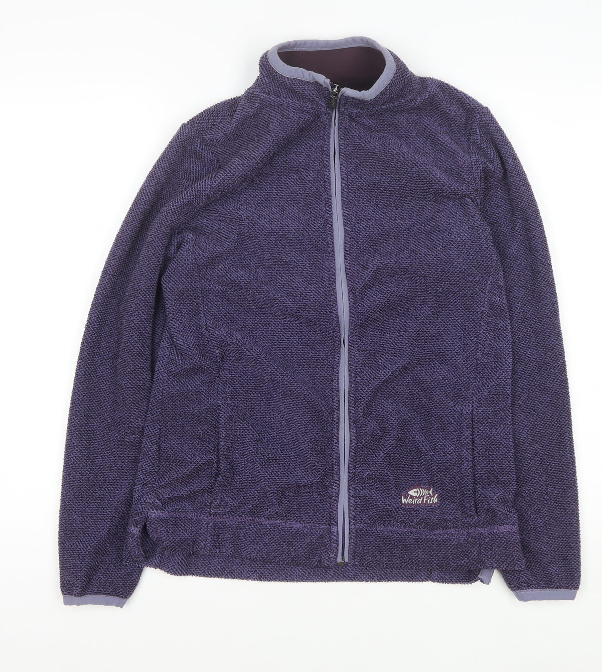 Weird Fish Women’s Purple Fleece Full Zip Jacket Size 10