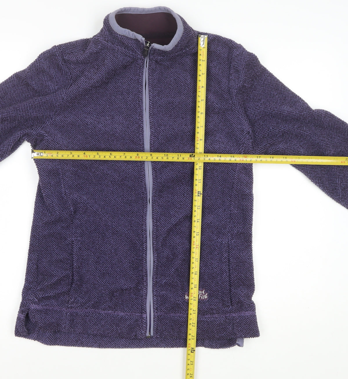 Weird Fish Women’s Purple Fleece Full Zip Jacket Size 10