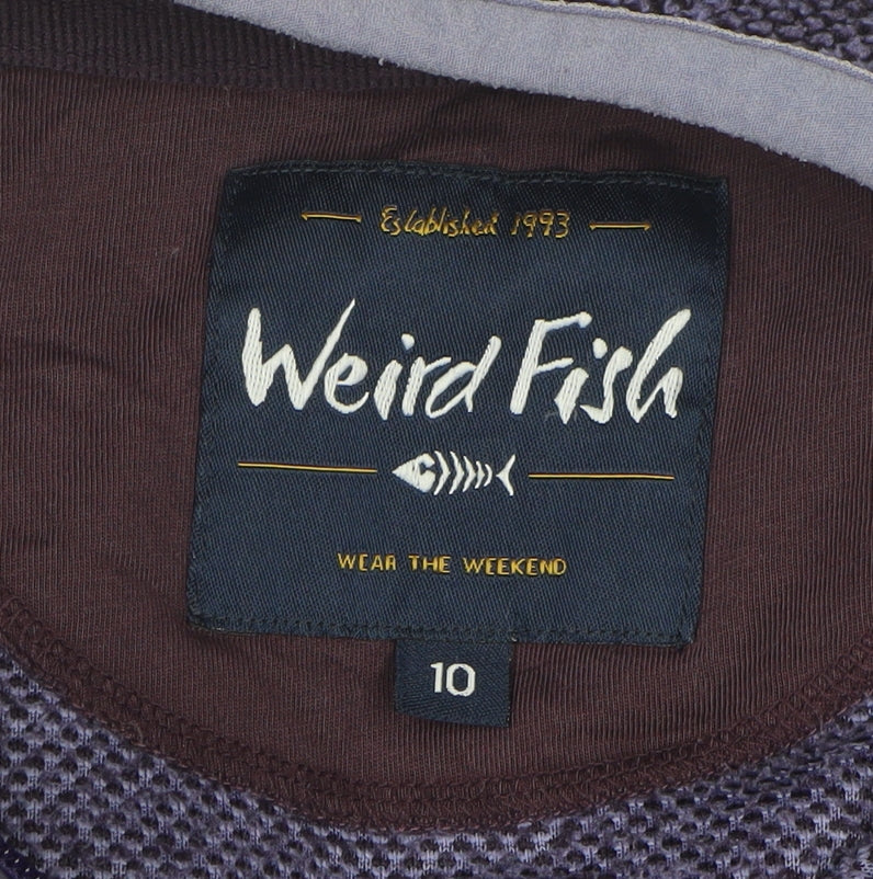 Weird Fish Women’s Purple Fleece Full Zip Jacket Size 10