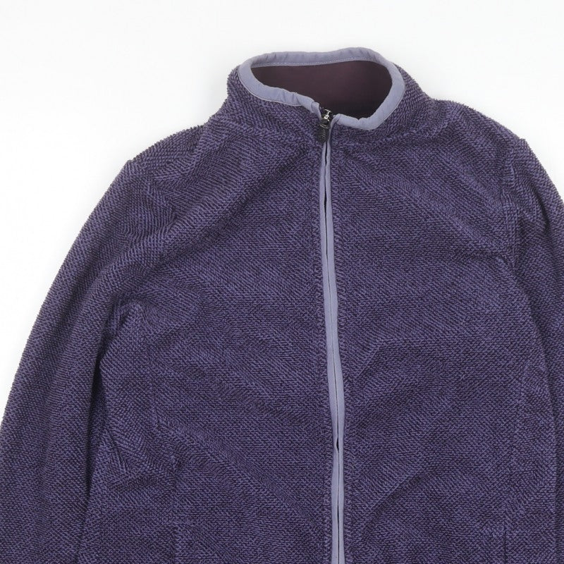 Weird Fish Women’s Purple Fleece Full Zip Jacket Size 10