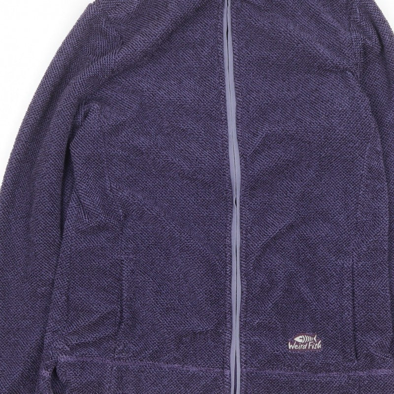 Weird Fish Women’s Purple Fleece Full Zip Jacket Size 10