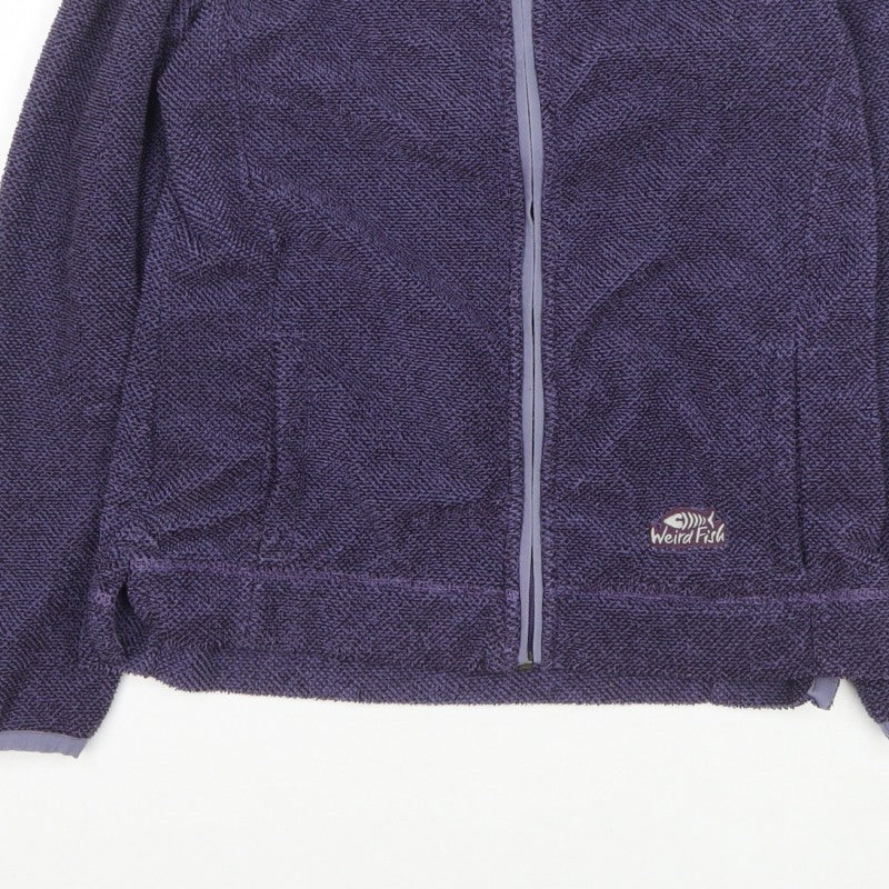 Weird Fish Women’s Purple Fleece Full Zip Jacket Size 10