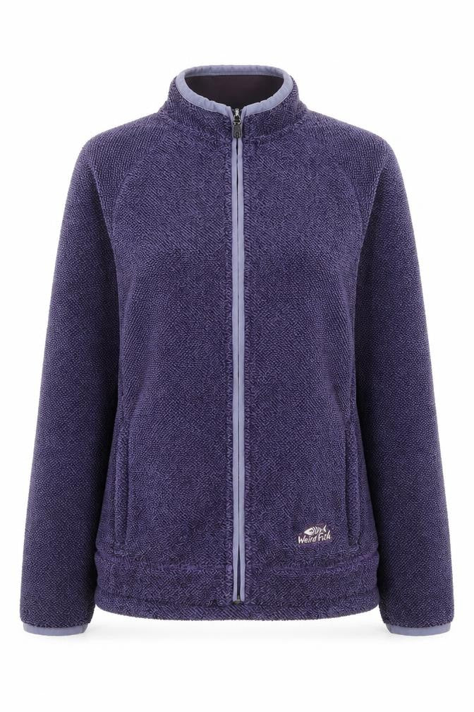 Weird Fish Women’s Purple Fleece Full Zip Jacket Size 10