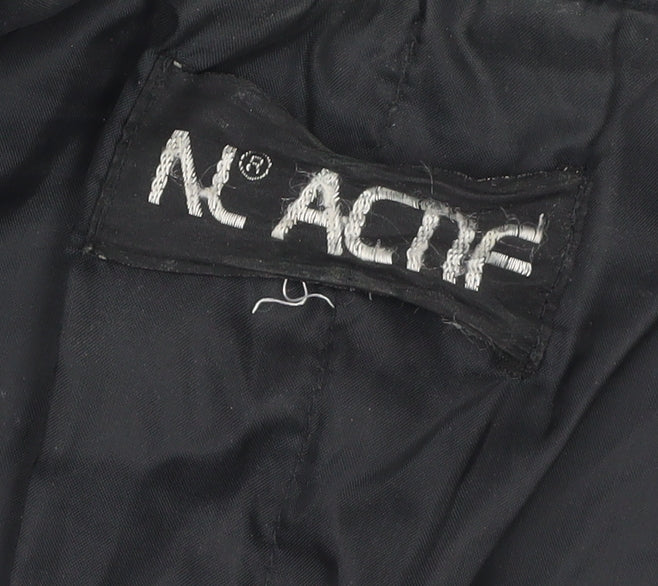 N° ACIF Women’s Black M Double-Breasted Nylon Mid-Length Coat