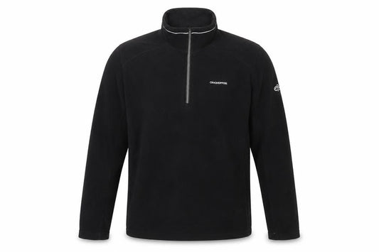 Craghoppers Men’s Black XL 1/4 Zip Fleece Sweatshirt Hiking Logo