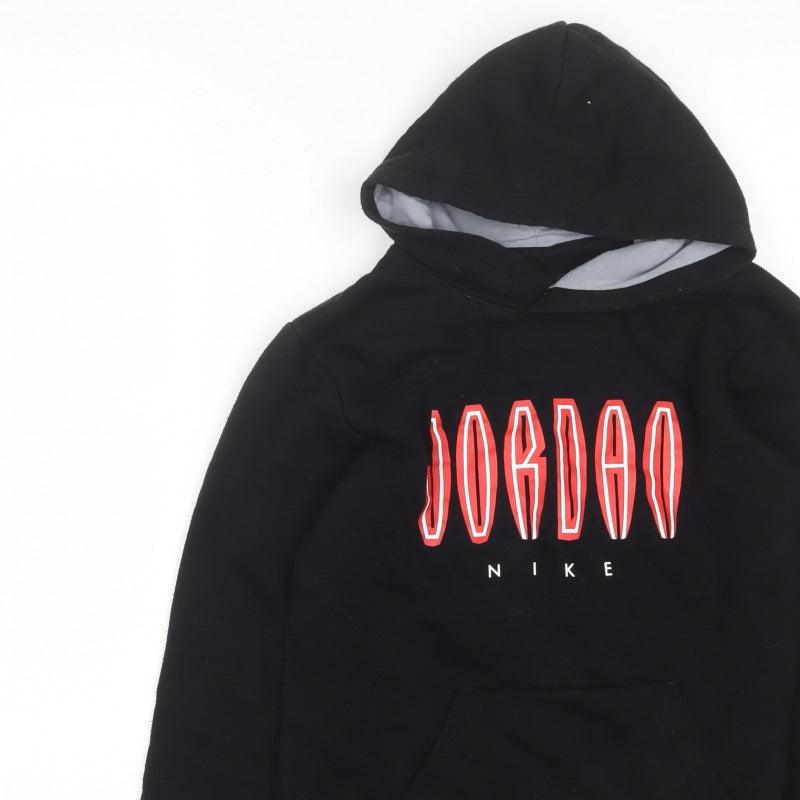 Nike Jordan Boys Black 12-13 Years Pullover Hoodie Logo Pocket