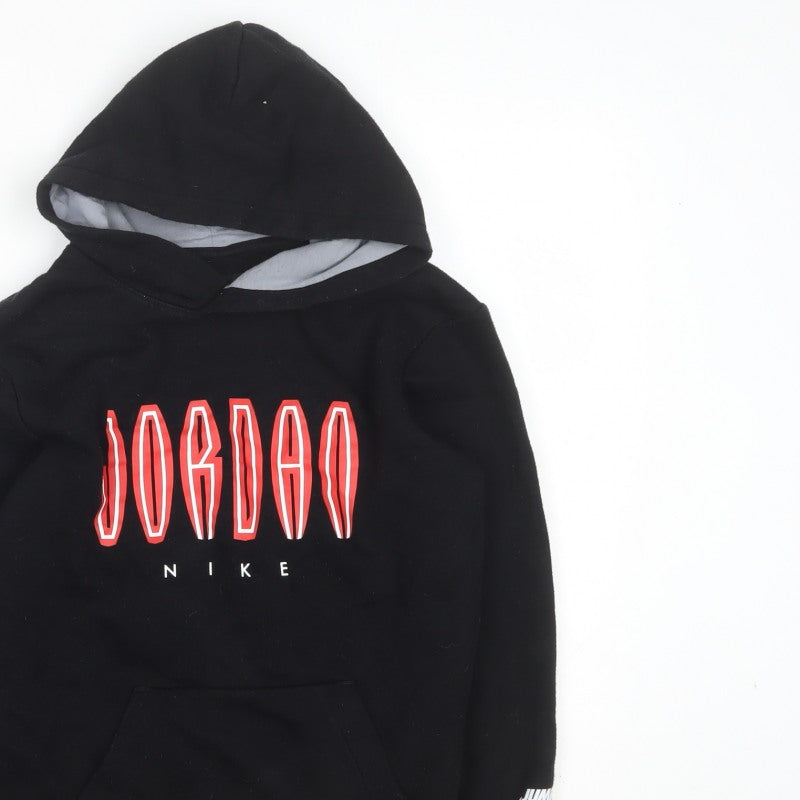 Nike Jordan Boys Black 12-13 Years Pullover Hoodie Logo Pocket