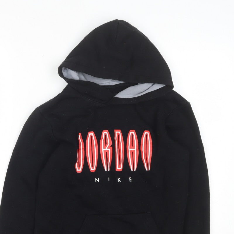 Nike Jordan Boys Black 12-13 Years Pullover Hoodie Logo Pocket
