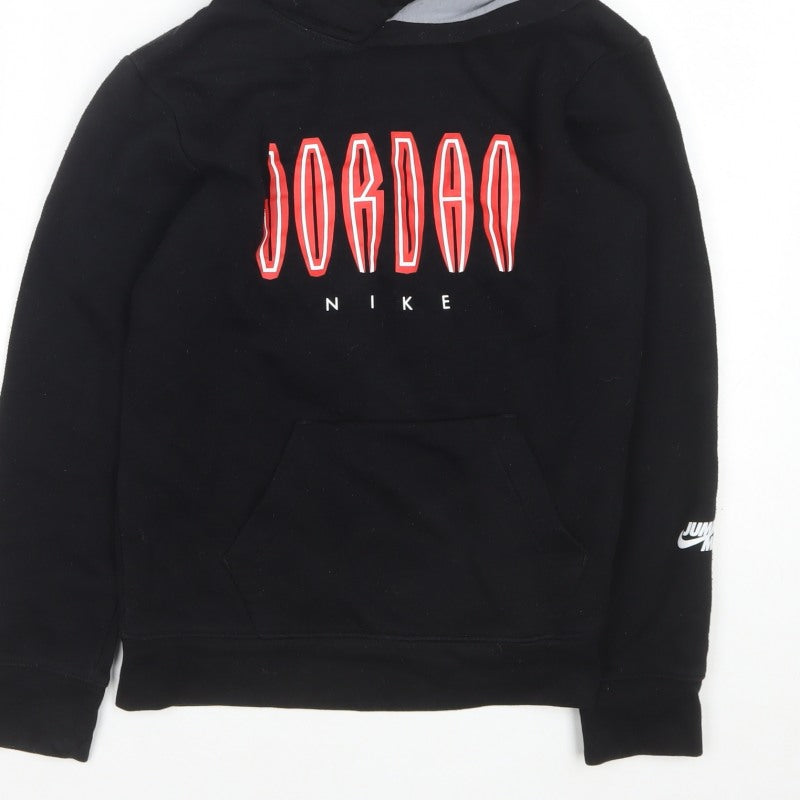 Nike Jordan Boys Black 12-13 Years Pullover Hoodie Logo Pocket