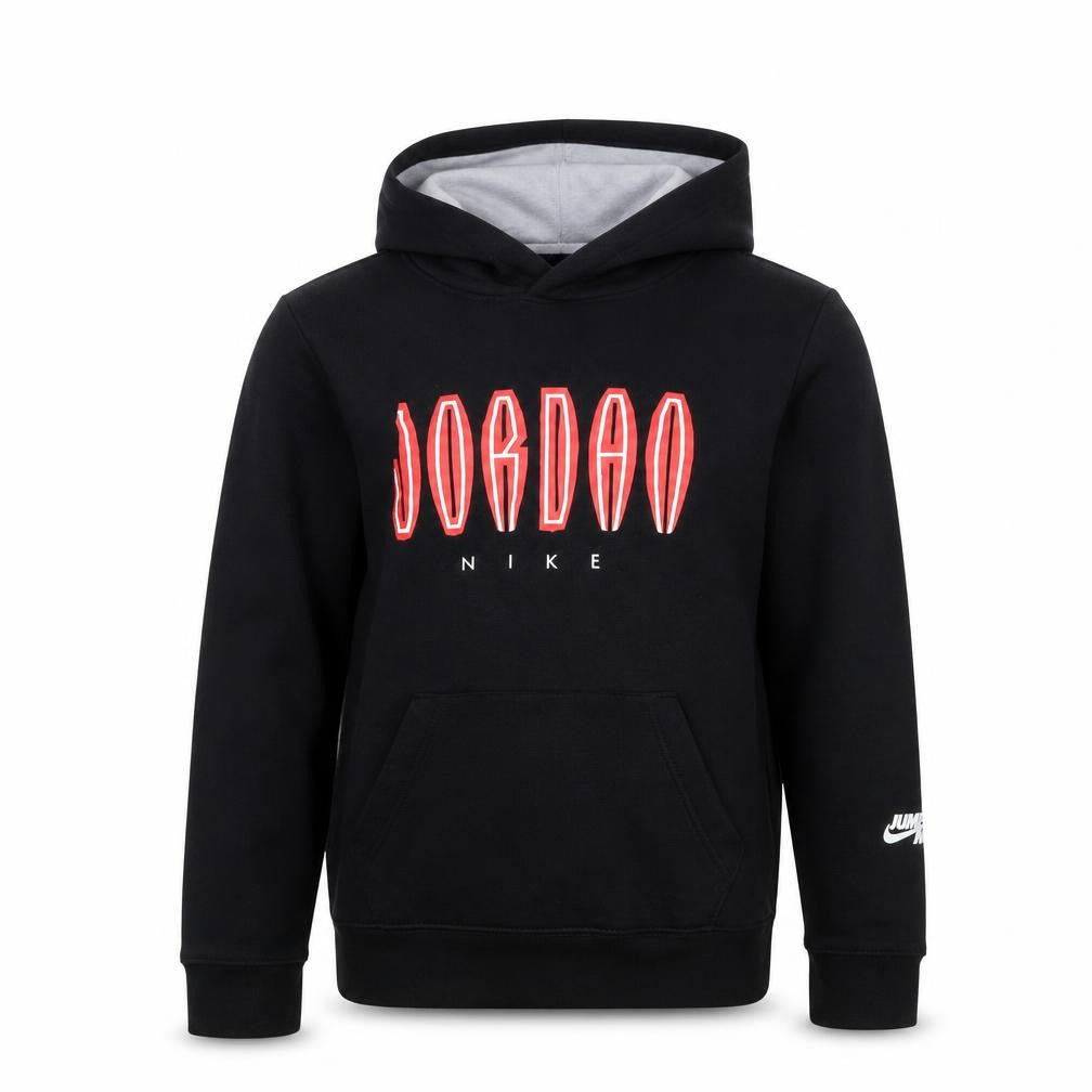 Nike Jordan Boys Black 12-13 Years Pullover Hoodie Logo Pocket