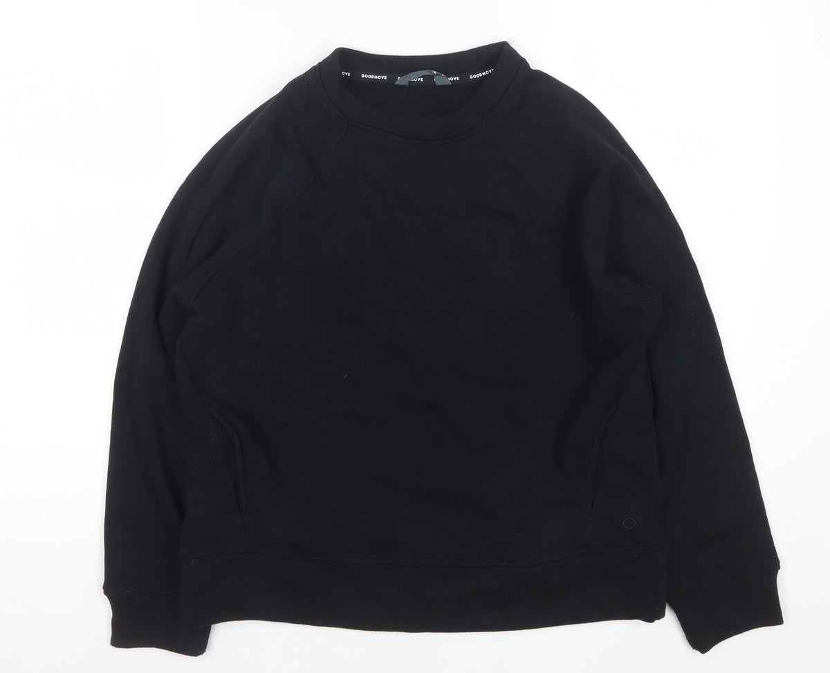 M&S Goodmove Women’s Black Size 10 Raglan Pocket Sweatshirt