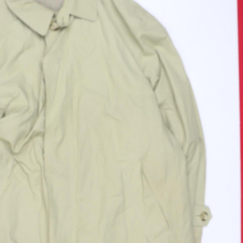 Dannimac Men’s Beige XL Mid-Length Trench Coat Cotton Blend