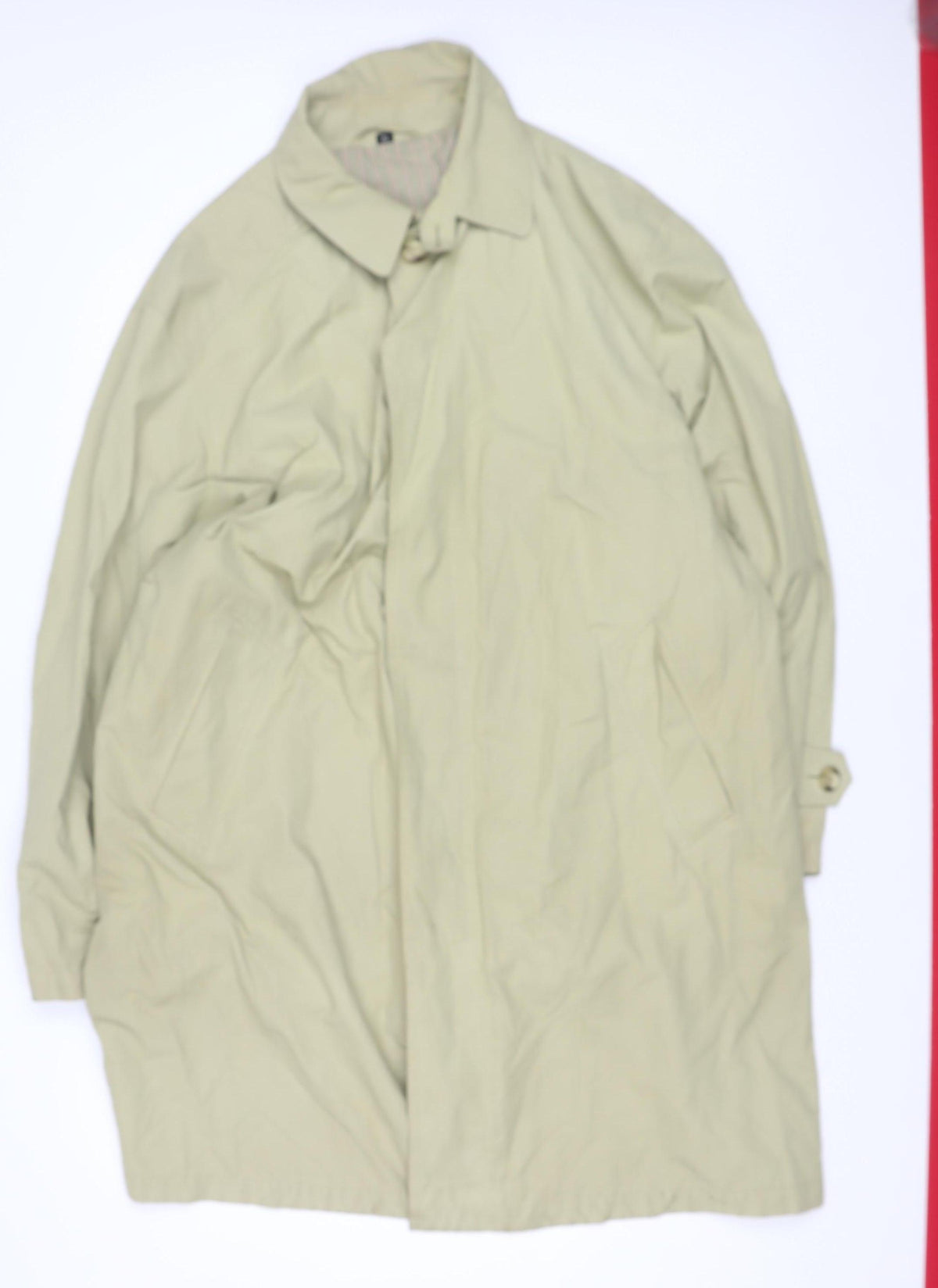 Dannimac Men’s Beige XL Mid-Length Trench Coat Cotton Blend