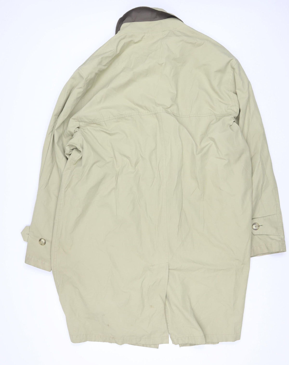 Dannimac Men’s Beige XL Mid-Length Trench Coat Cotton Blend