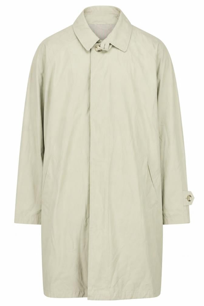 Dannimac Men’s Beige XL Mid-Length Trench Coat Cotton Blend