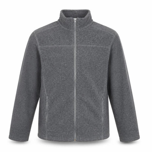 Quechua Men’s Grey M Full Zip Fleece Hiking Basic Jacket