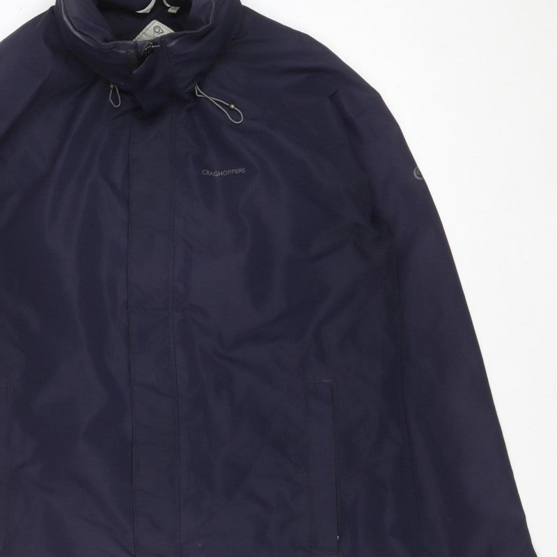 Craghoppers Mens Blue 46 Aquadry Waterproof Windproof Hooded Jacket
