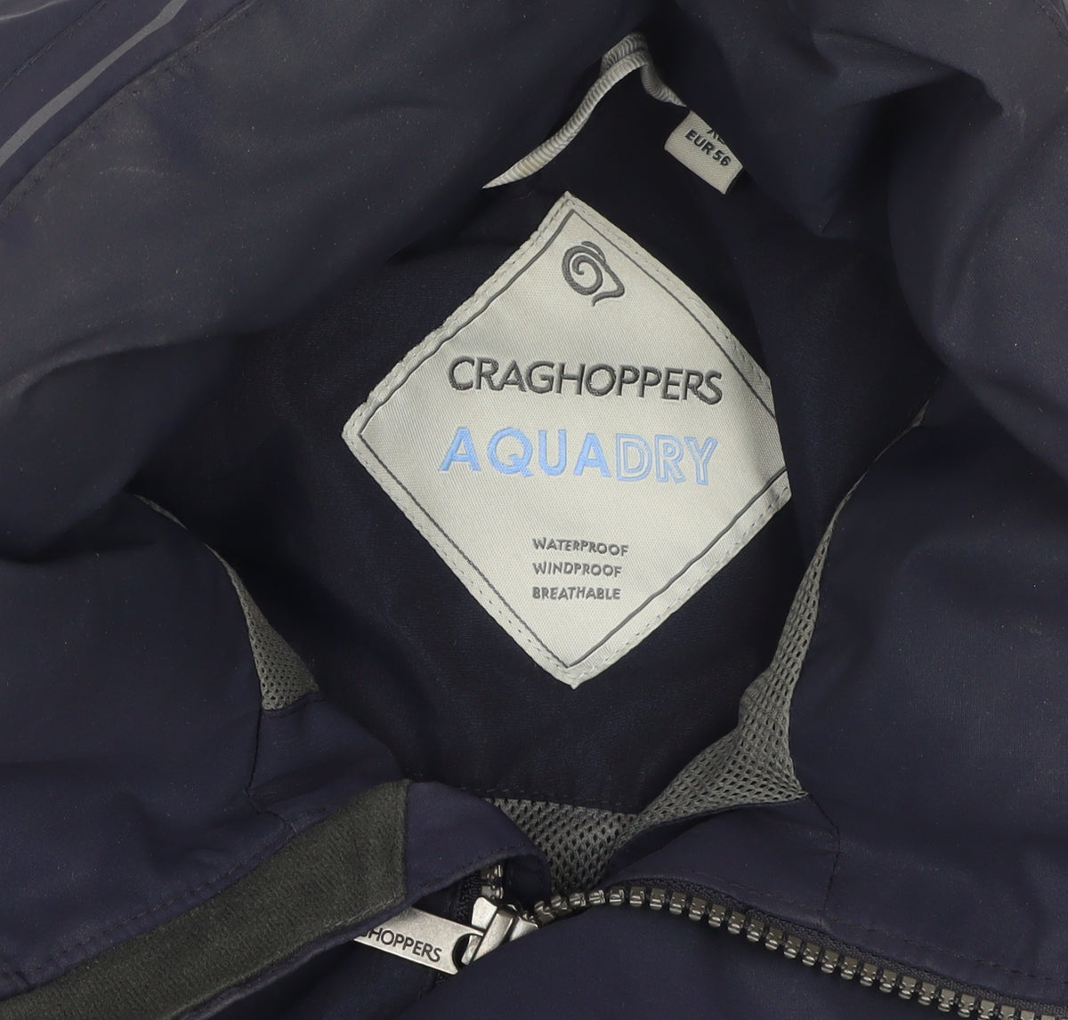 Craghoppers Mens Blue 46 Aquadry Waterproof Windproof Hooded Jacket