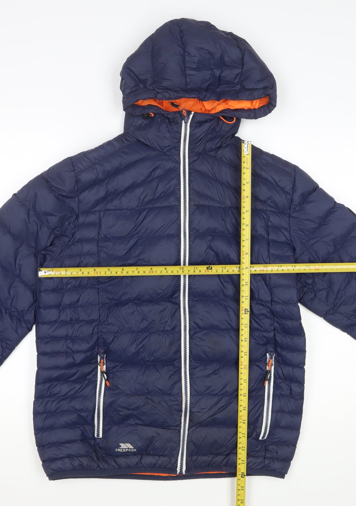 Trespass Men’s Blue 2XS 650 Fill Down Hooded Puffer Jacket