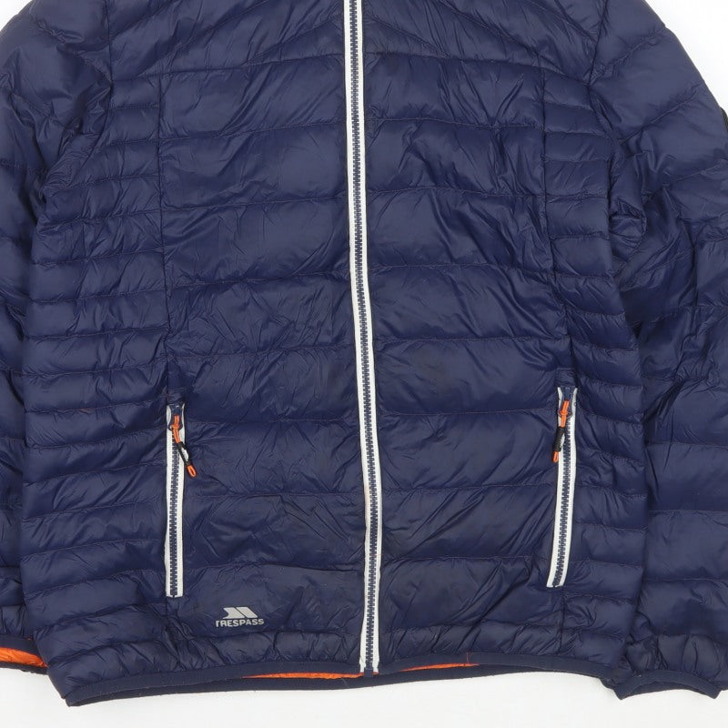 Trespass Men’s Blue 2XS 650 Fill Down Hooded Puffer Jacket