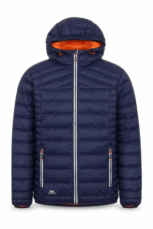 Trespass Men’s Blue 2XS 650 Fill Down Hooded Puffer Jacket