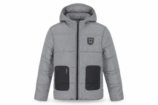 Sheffield United Boys Grey 13-14 Years Hooded Puffer Jacket Zip