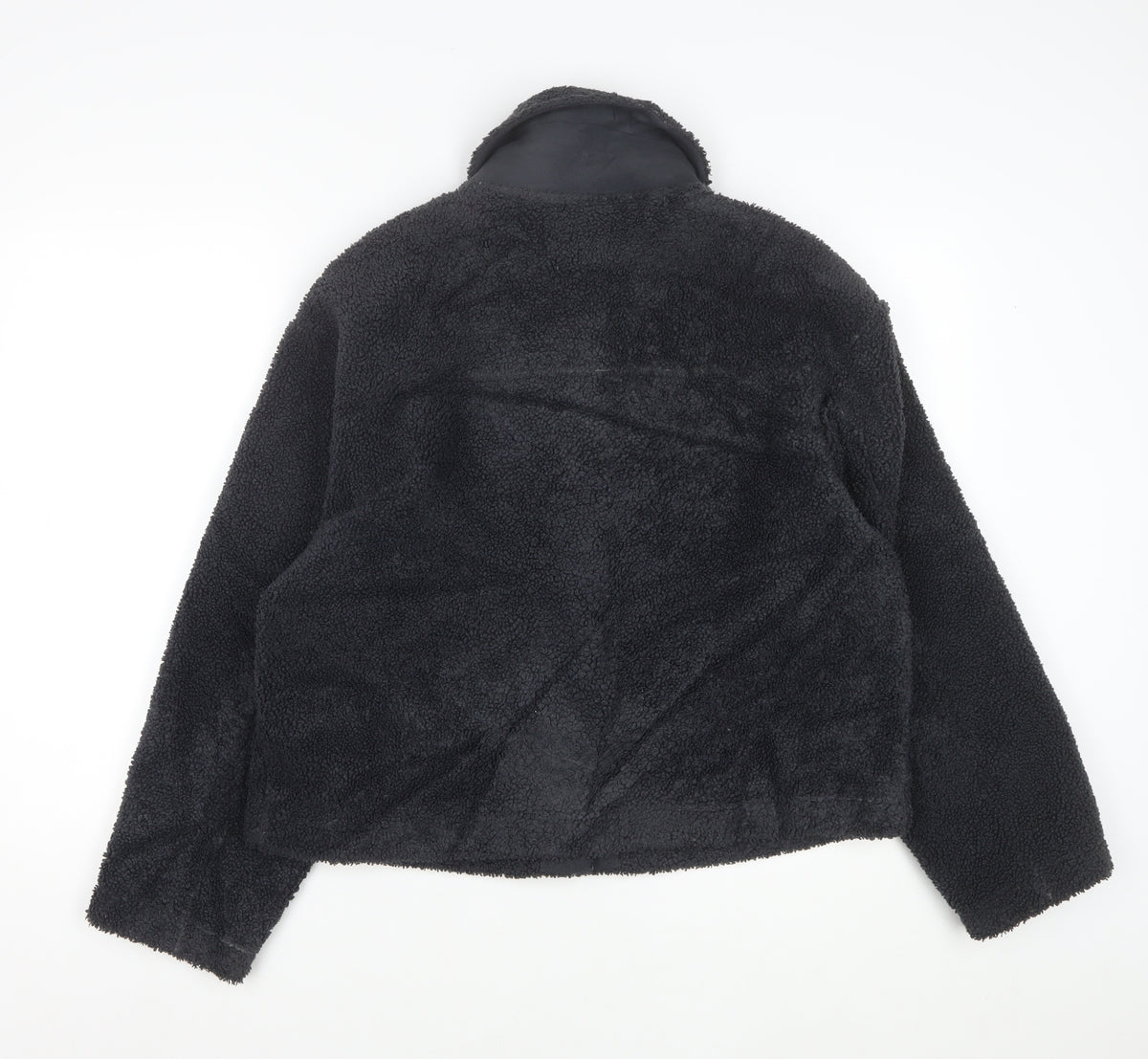 Uniqlo Women’s Black L Teddy Fleece Button Front Jacket