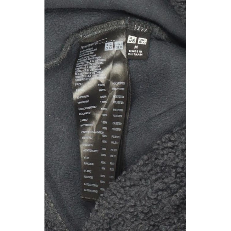 Uniqlo Women’s Black L Teddy Fleece Button Front Jacket