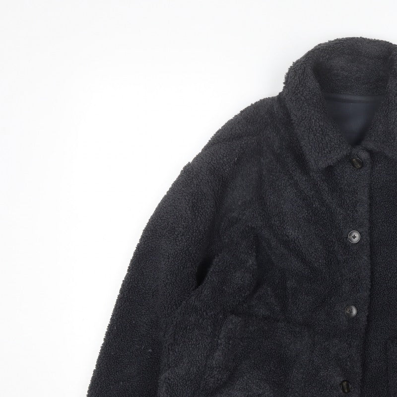 Uniqlo Women’s Black L Teddy Fleece Button Front Jacket