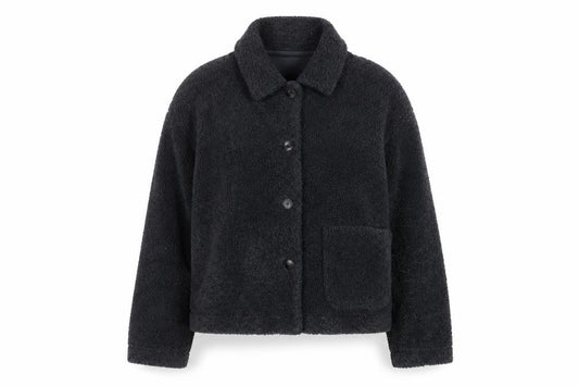 Uniqlo Women’s Black L Teddy Fleece Button Front Jacket